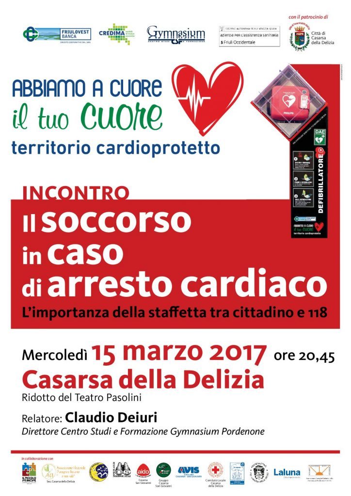 Locandina il soccorso in caso di arresto cardiaco a Casarsa (15_3_2017)
